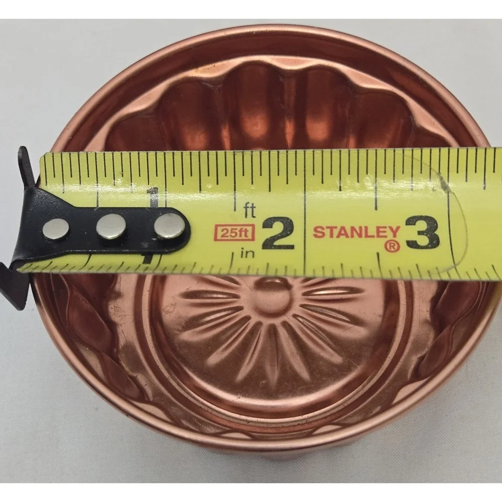Vintage Jello Molds Set Of 4 Copper Color Aluminum Cake Tart Molds